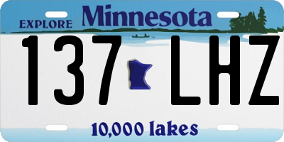 MN license plate 137LHZ