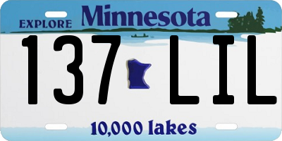 MN license plate 137LIL