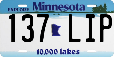 MN license plate 137LIP