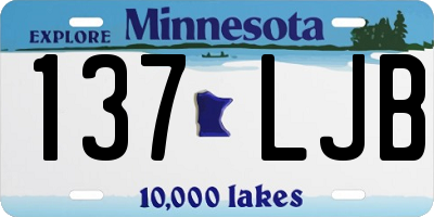MN license plate 137LJB