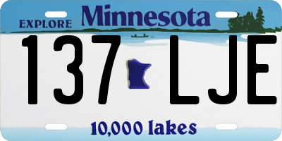 MN license plate 137LJE