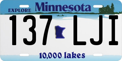 MN license plate 137LJI
