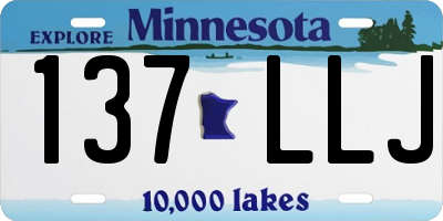 MN license plate 137LLJ