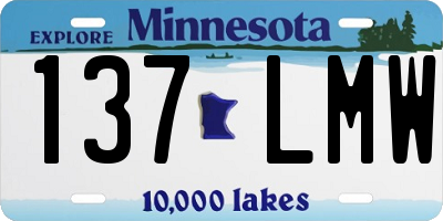 MN license plate 137LMW