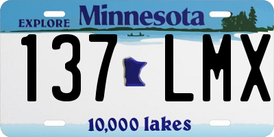 MN license plate 137LMX