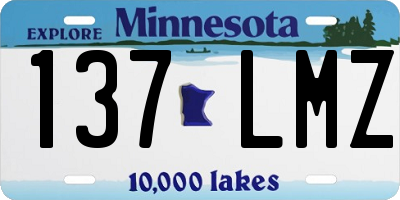 MN license plate 137LMZ
