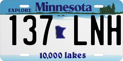 MN license plate 137LNH