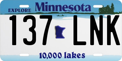 MN license plate 137LNK