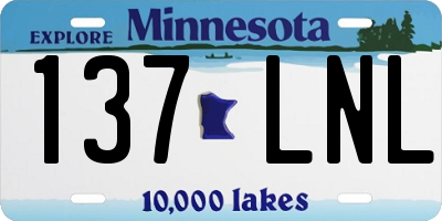 MN license plate 137LNL