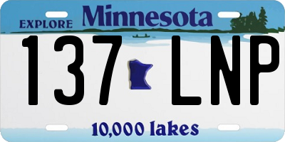 MN license plate 137LNP
