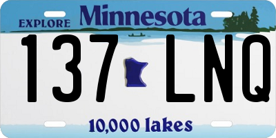 MN license plate 137LNQ