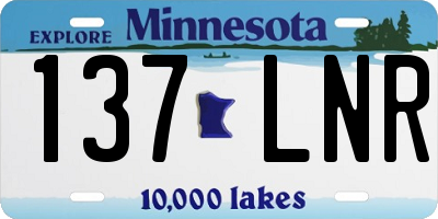 MN license plate 137LNR