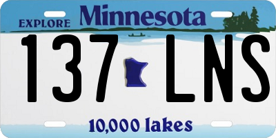 MN license plate 137LNS