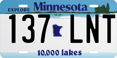 MN license plate 137LNT