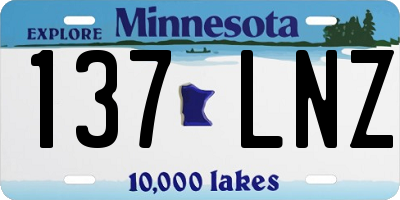 MN license plate 137LNZ