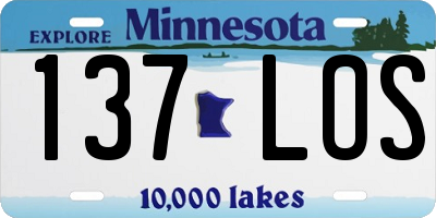 MN license plate 137LOS