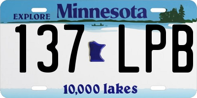 MN license plate 137LPB