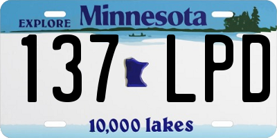 MN license plate 137LPD