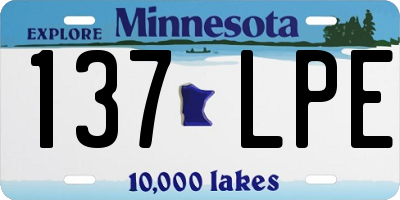 MN license plate 137LPE