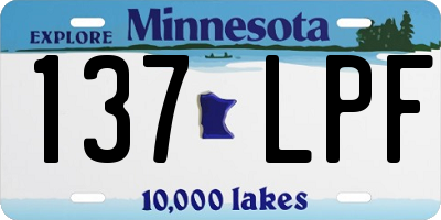 MN license plate 137LPF