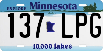 MN license plate 137LPG