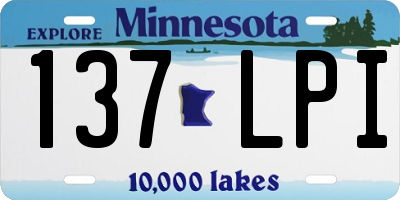 MN license plate 137LPI