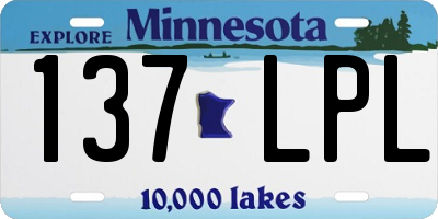 MN license plate 137LPL