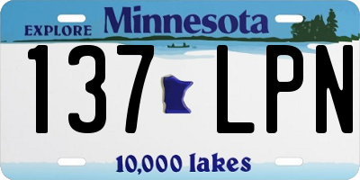 MN license plate 137LPN
