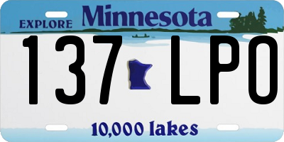 MN license plate 137LPO