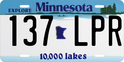 MN license plate 137LPR