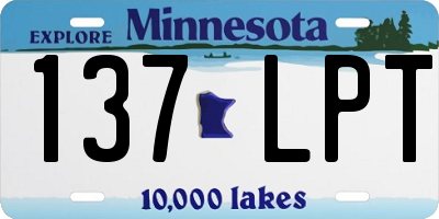 MN license plate 137LPT