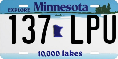 MN license plate 137LPU