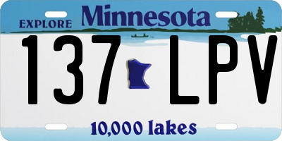 MN license plate 137LPV