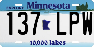 MN license plate 137LPW