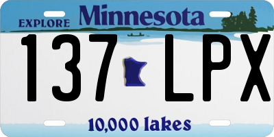 MN license plate 137LPX