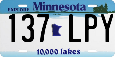 MN license plate 137LPY