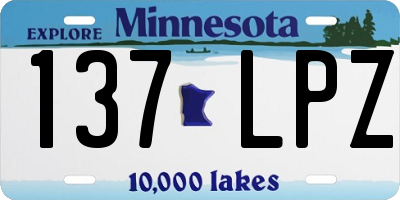 MN license plate 137LPZ