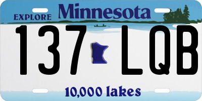 MN license plate 137LQB