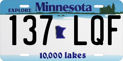 MN license plate 137LQF