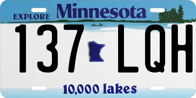 MN license plate 137LQH