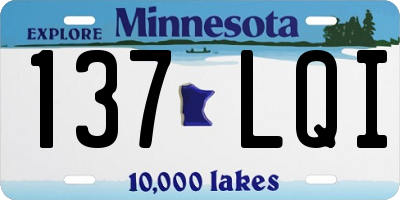 MN license plate 137LQI