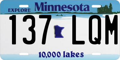 MN license plate 137LQM