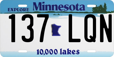 MN license plate 137LQN