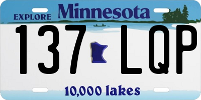 MN license plate 137LQP
