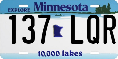 MN license plate 137LQR