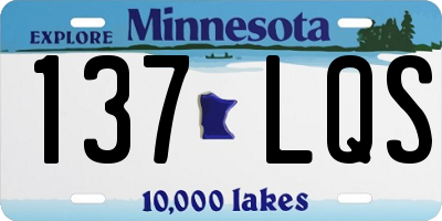 MN license plate 137LQS