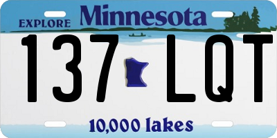 MN license plate 137LQT
