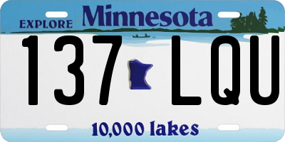 MN license plate 137LQU