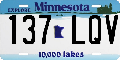 MN license plate 137LQV