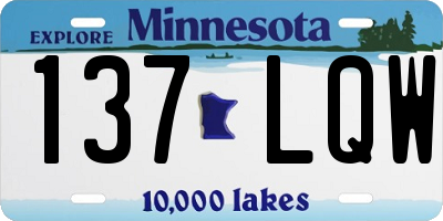 MN license plate 137LQW